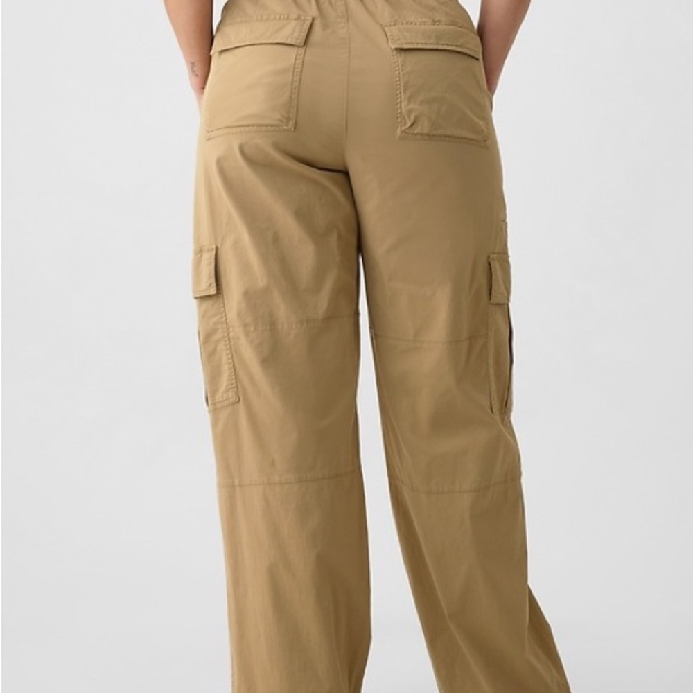Gap Fine Twill Tan Street Wear Baggy Wide Leg Oversized Cargo Pants - Picture 4 of 5